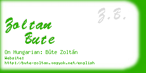 zoltan bute business card