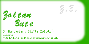 zoltan bute business card